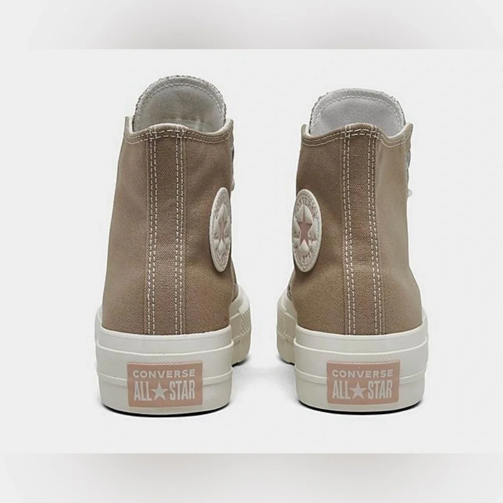 NWB Converse High-Top Canvas Sneakers - Tan